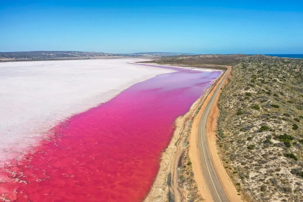 Hutt Lagoon, Australia pink lake