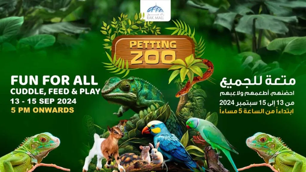 Exciting Petting Zoo at RAK MALL from September 13-15!!