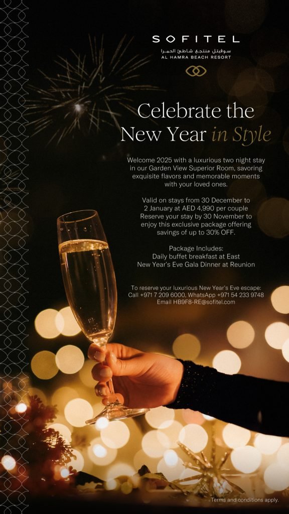 Celebrate the New Year in Style at Sofitel Al Hamra Beach Resort RAK