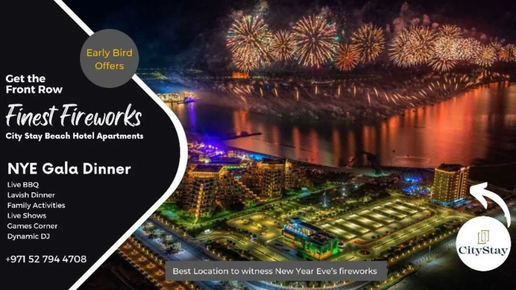 A New Year’s Eve Celebration Like No Other at CityStay Beach Hotel Apartment
