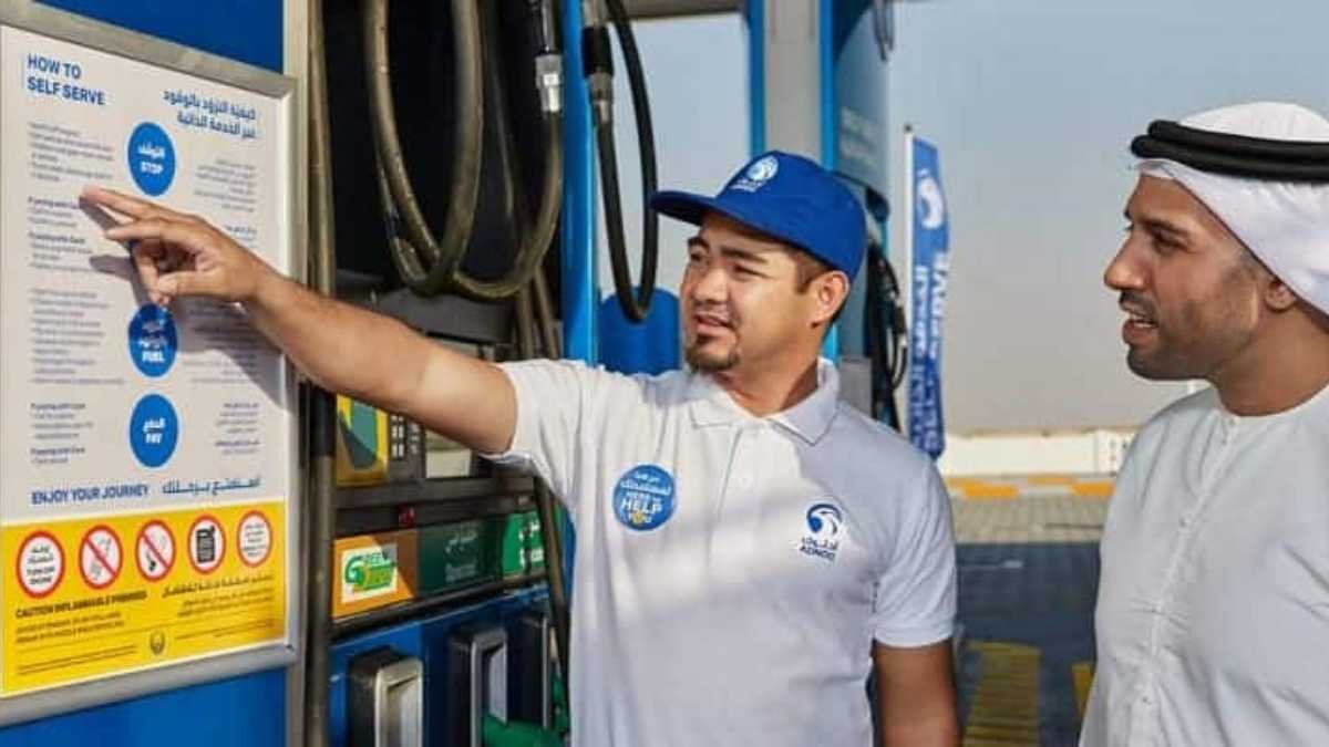 How to self serve at adnoc Petrol Station