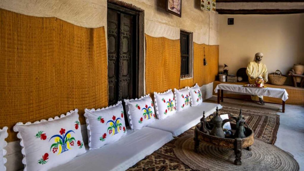 National Museum of Ras Al Khaimah front majlis with traditonal coffee