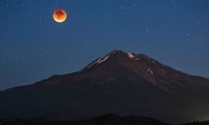 Blood moon Lunar Eclipse Ras Al Khaimah (Illustration)