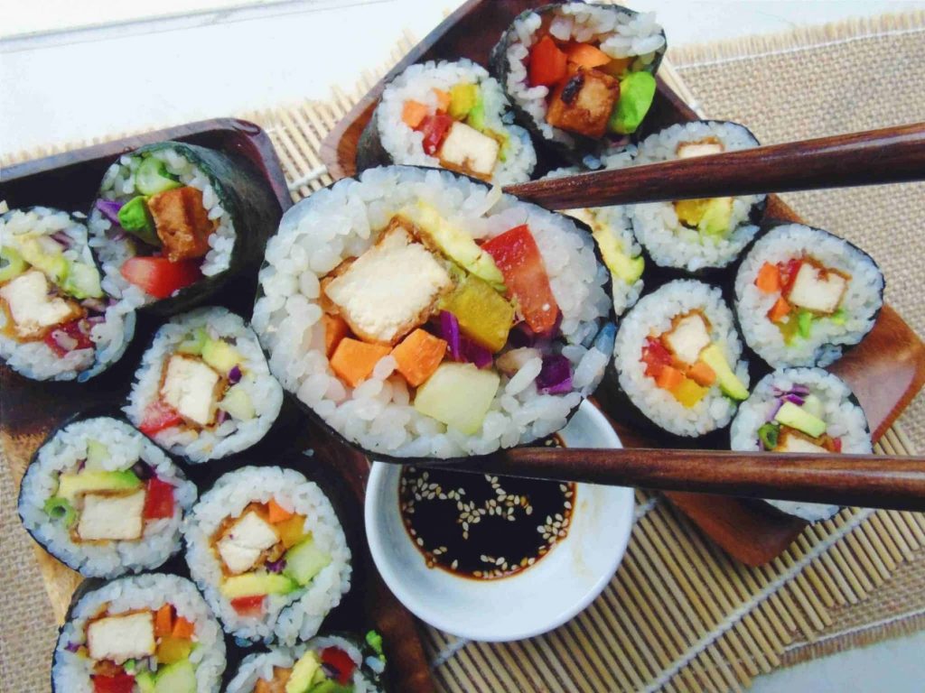 Maki rolls at Shore house Ritz Carlton Ras Al Khaimah