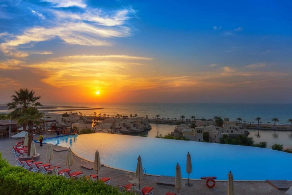 Pool and Brach access the Cove Rotana Resort