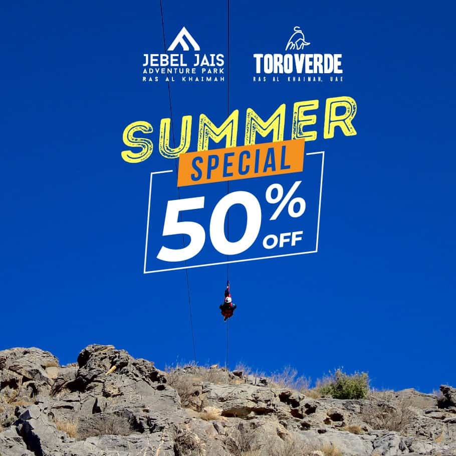 Summer Offer 50% off on Jebel Jais Flight Zipline