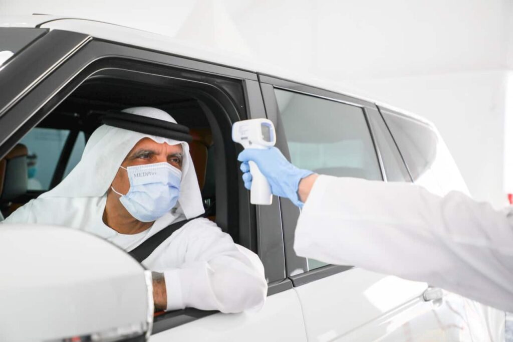 Ras Al Khaimah Ruler opens drive-through COVID-19 screening centre