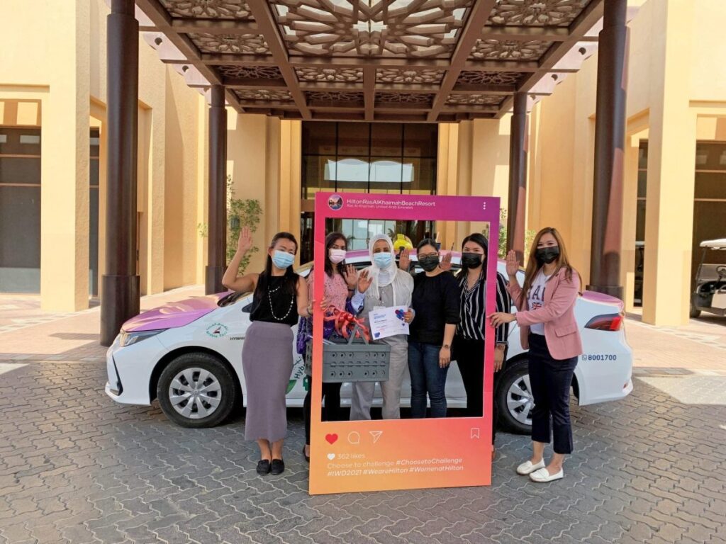 FEMALE STAFF AT HILTON RAS AL KHAIMAH BEACH RESORT AND HILTON GARDEN INN RAS AL KHAIMAH CELEBRATE INTERNATIONAL WOMEN’S DAY IN A UNIQUE WAY