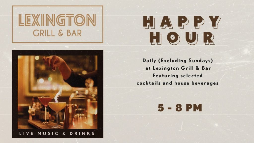 Lexington Grill & Bar RAK has daily happy hours for you now