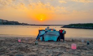 Candle-lit Dinner by the Beach at Hilton Ras Al Khaimah Beach Resort