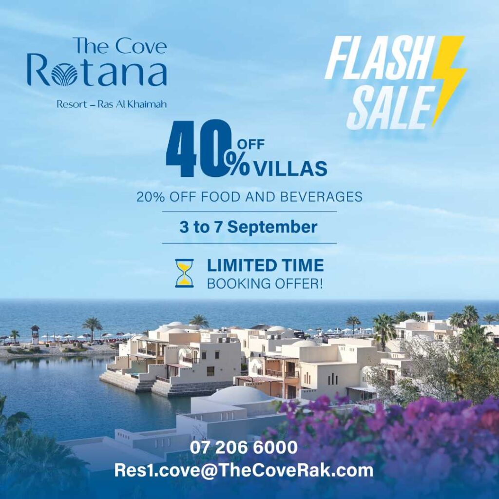 Exclusive 5-Day Flash Sale At Cove Rotana Resort Ras Al Khaimah