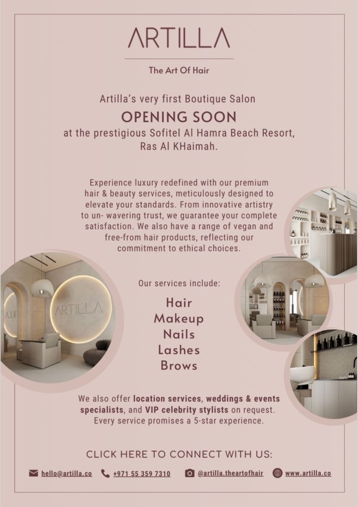 Artilla - The Art of Hair Opening Soon at Sofitel Al Hamra Beach Resort Ras Al Khaimah