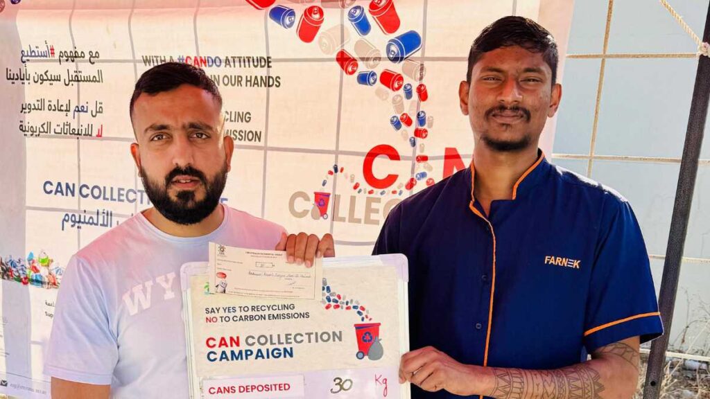 Radisson Resort RAK Collects 30kg of Aluminum Cans for EEG Can Drive 2024