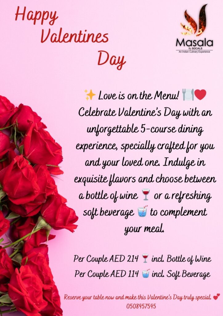 Valentine's Day at Masala By SOCIALS!