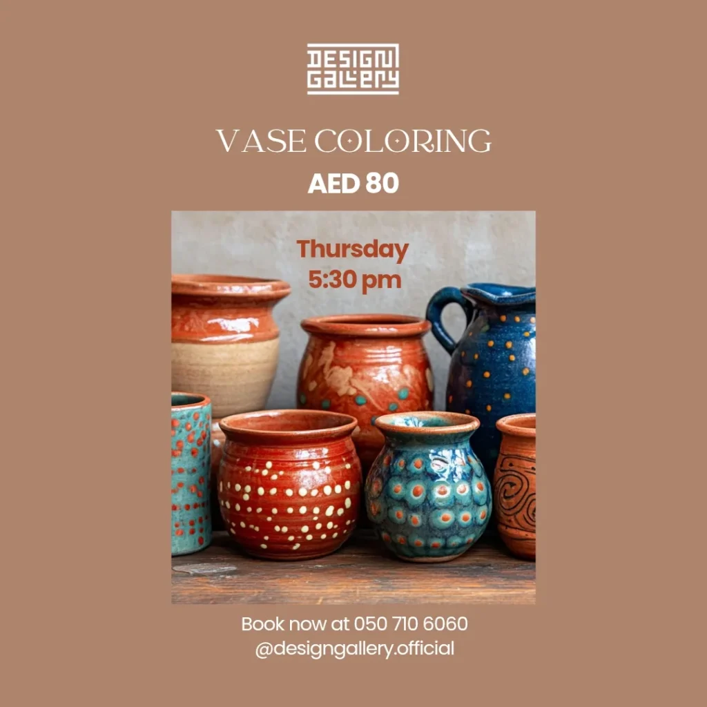 Vase Coloring Workshop at The DESIGN Gallery