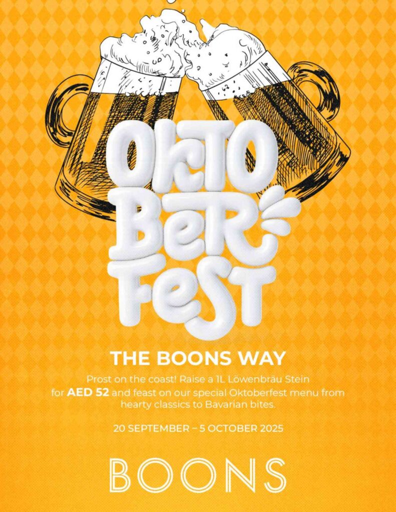 Oktoberfest Comes to Boons Brasserie & Bar RAK