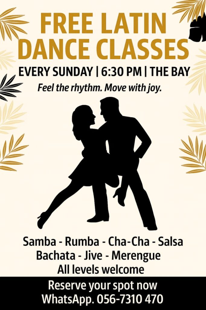 Free Latin Dance Classes at The Bay