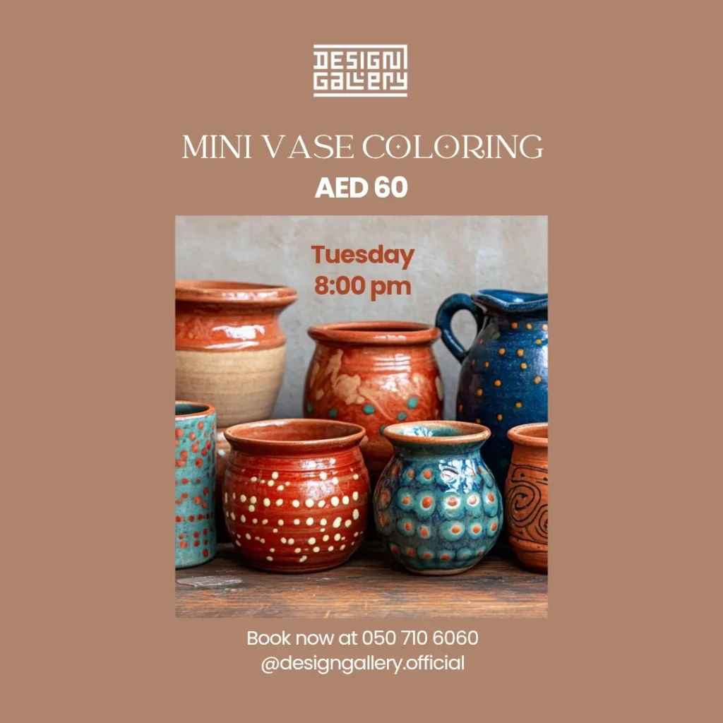 Mini Vase Coloring Workshop at The DESIGN Gallery
