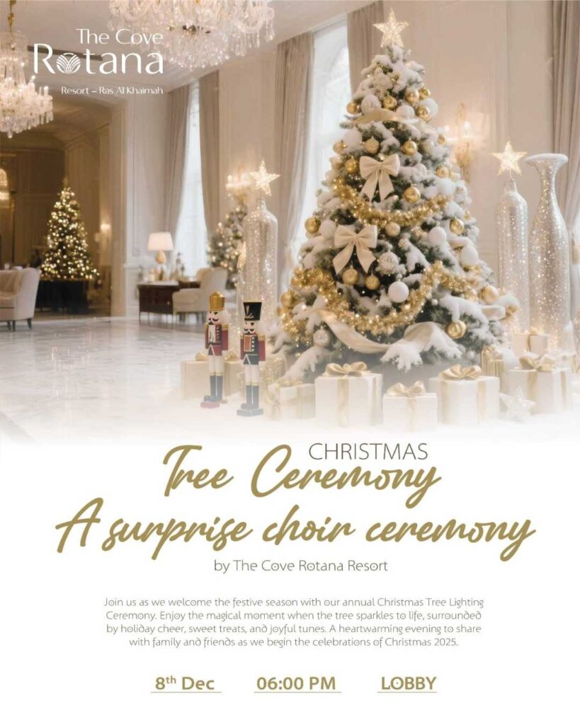 Christmas Tree Lighting Ceremony at The Cove Rotana