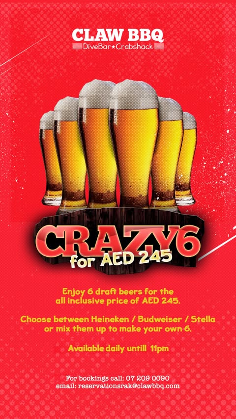 Crazy6 beer bundle at Claw BBQ