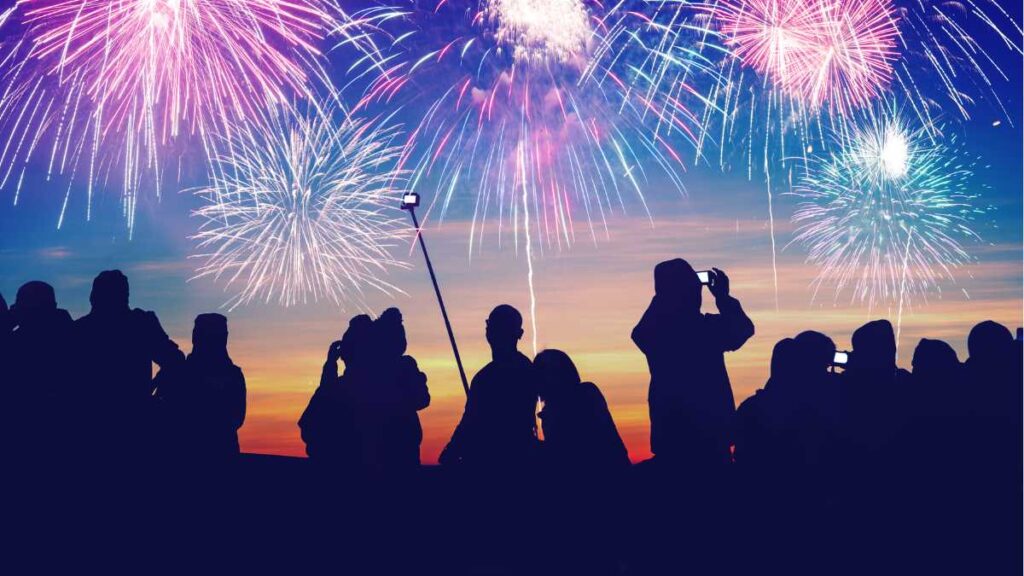 Midnight Fireworks at Al Marjan Island