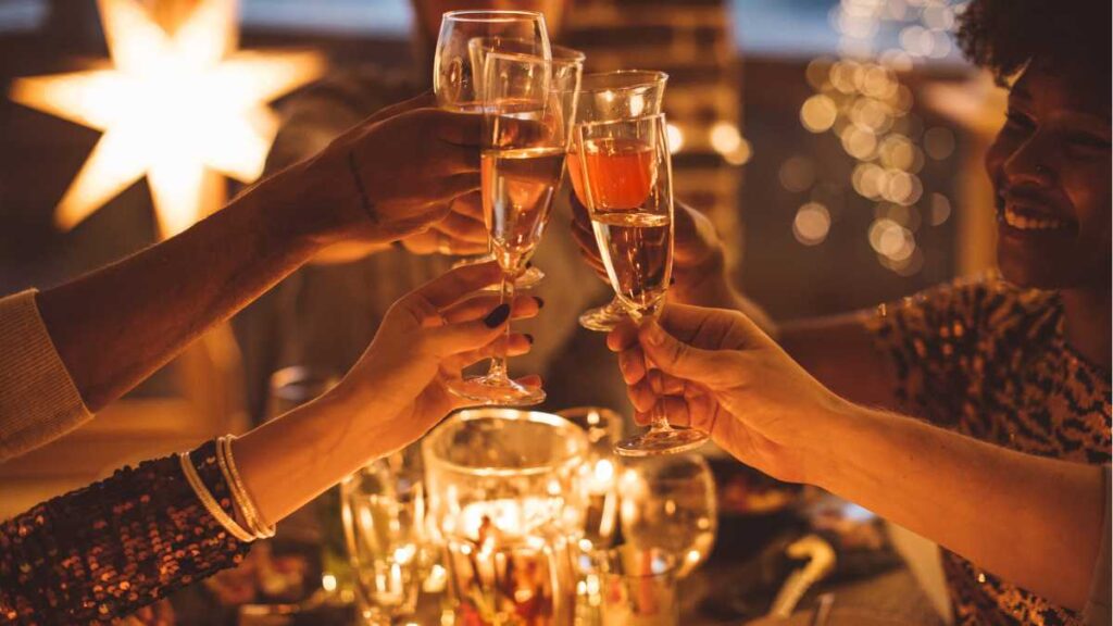 New Year’s Eve special bow & bubbles party