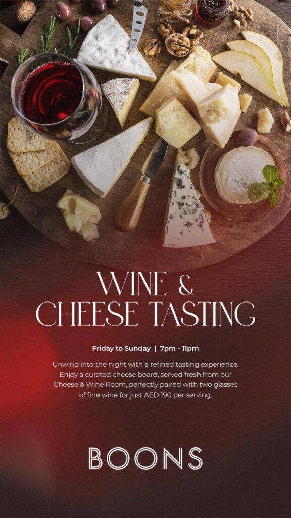 Wine & Cheese Tasting at BOONS